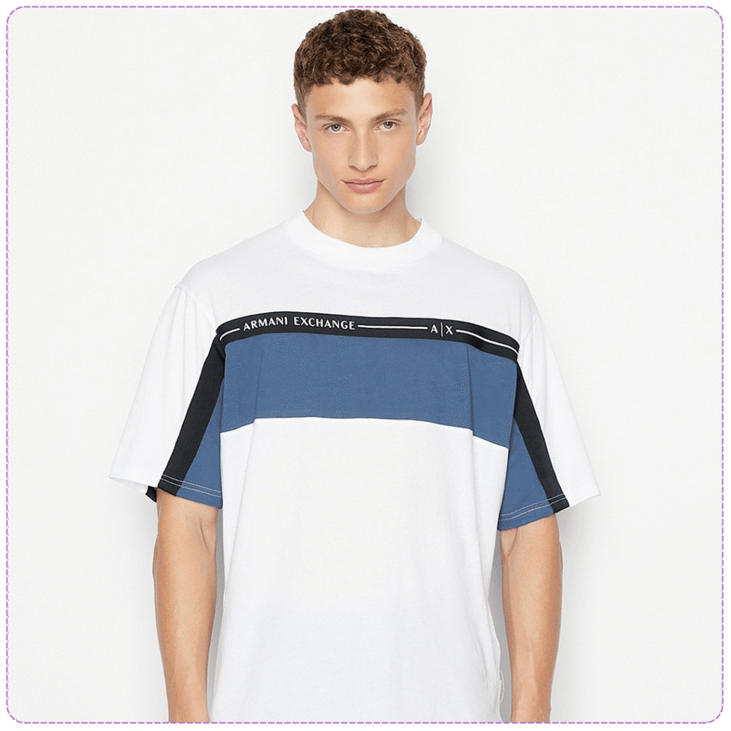 Armani Exchange colour block Crew-Neck T-Shirt