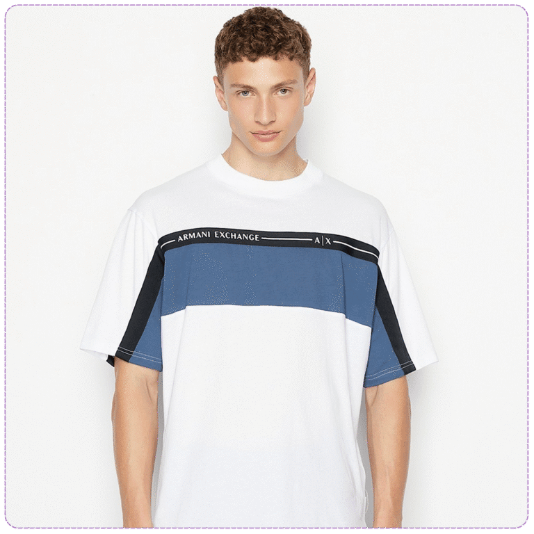 Armani Exchange colour block Crew-Neck T-Shirt